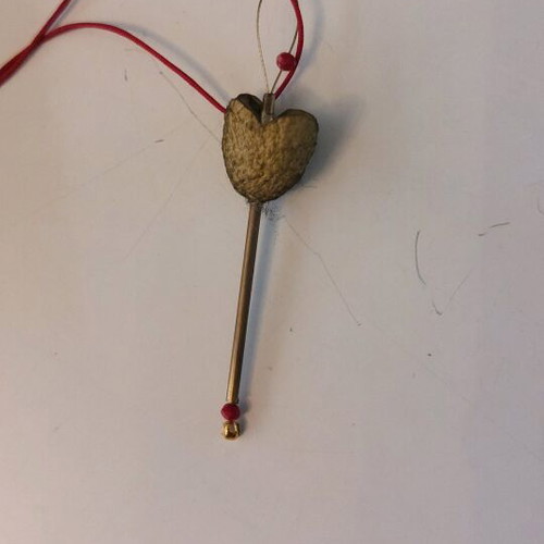 Attilio Handmade Floral Bell Necklace in Brass like new
