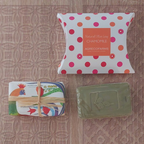 AgrecoFarms Olive Oil Soaps Set of 2 Chamomile and Traditional new
