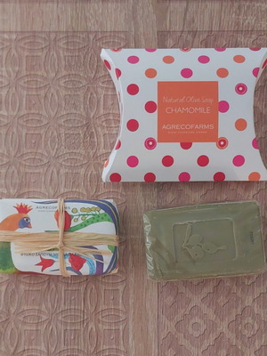AgrecoFarms Olive Oil Soaps Set of 2 Chamomile and Traditional new