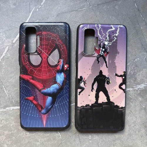 Xiaomi Redmi Note 10 Pro bundle with Marvel cases and 4 screen protectors like new