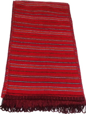 Woven red sash 3m with fringes new