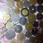 Foreign coins used collection
