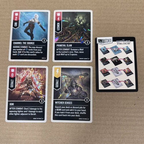 Unmatched The Witcher Steel & Silver foil promo cards new
