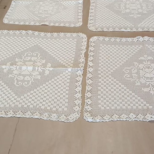 Set of 4 handmade crochet doilies new