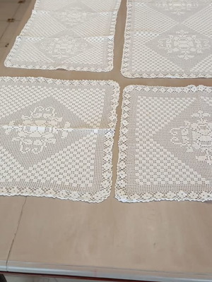 Set of 4 handmade crochet doilies new