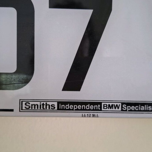 BMW car license plate authentic like new