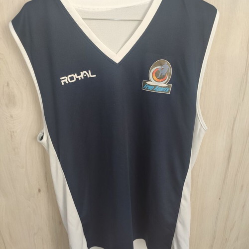 Random Royal basketball jersey 45 navy/white No L