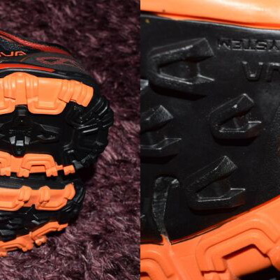 La Sportiva Bushido Men sports shoes new, size 44.5, black and orange