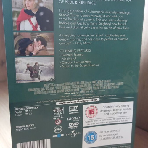 Atonement DVD with English subtitles