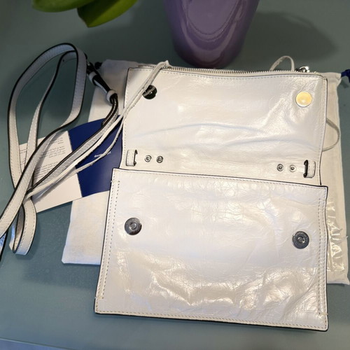 Rebecca Minkoff leather shoulder bag new, white, clutch and crossbody