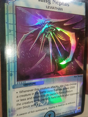 King Neptas Duel Masters TCG foil card like new with holo foil