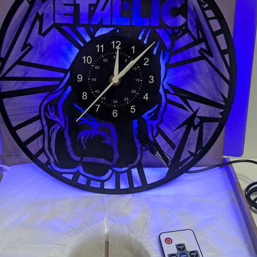 Metallica wall clock with led lighting and analog display new
