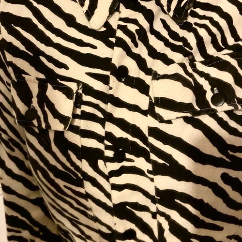 Zebra women's jacket used, denim style, Maestro, black and white