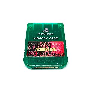 Ps1 γνήσια πράσινη διάφανη κάρτα μνήμης  Resident Evil