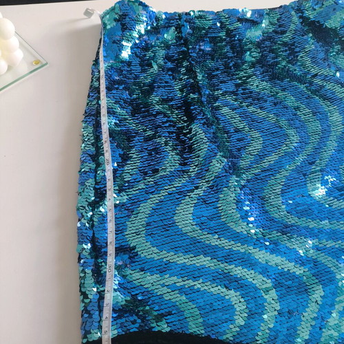 Zara mini skirt with sequins like new, blue and turquoise