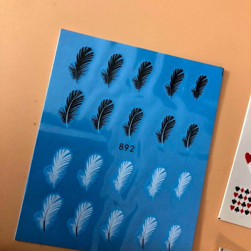 Water Nail Stickers Set of 4 New Full Nail