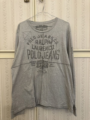 Μπλούζα Ralph Lauren ανδρική μακρυμάνικη σαν καινούργιο, γκρι, XL