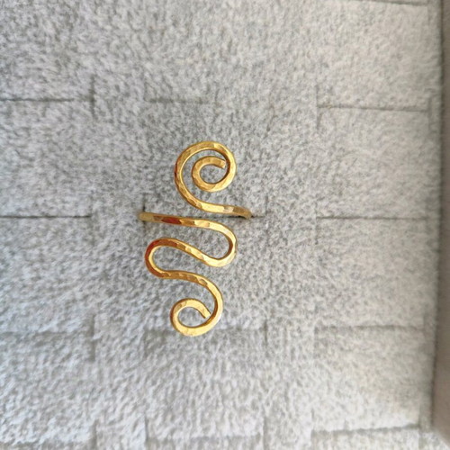 Gold ring handmade like new from brass