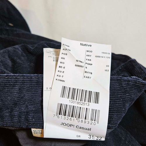 Joop! men's dark blue corduroy pants, size M