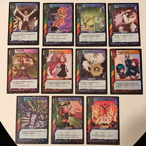 Shaman King card collection 34 cards used, holo/foil and rare