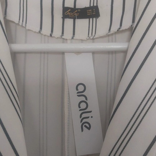 Striped black and white jacket new with tags