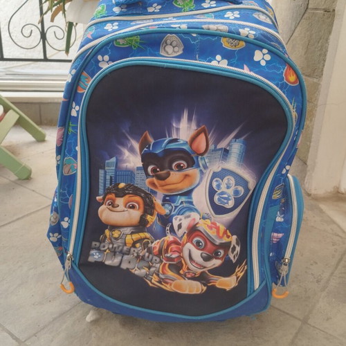 Paw Patrol Wheeled School Bag used with functional zippers