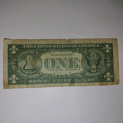 1 US dollar used, series 1977