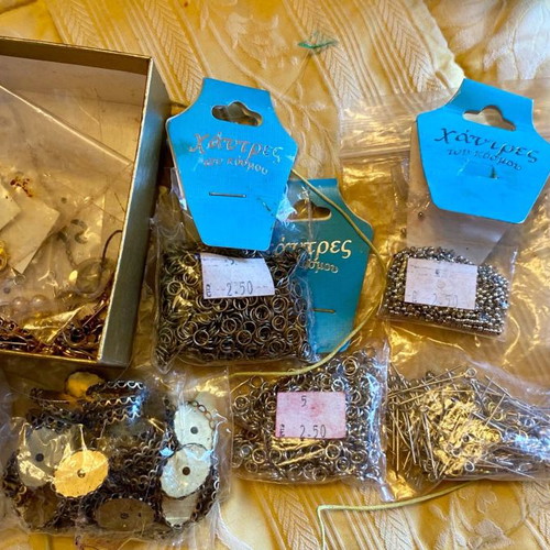 Jewelry clasps and rings used, assorted