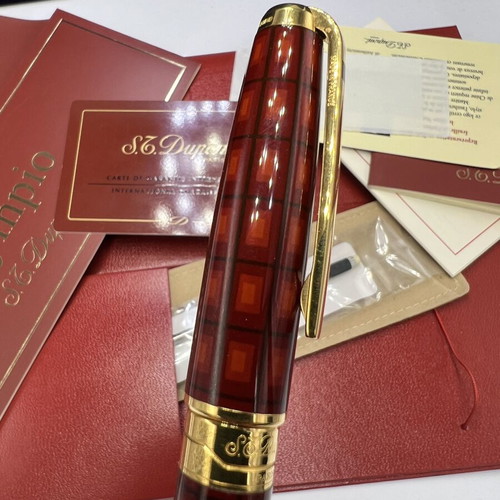 S.T. Dupont Vertigo Ballpoint Pen Olympio Series new with leather pouch