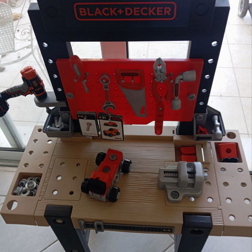 Smoby Black and Decker Workbench used