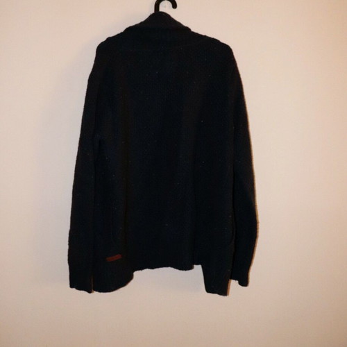 Funky Buddha men's knitted cardigan navy