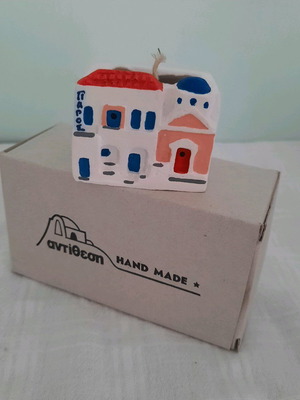 Souvenir commemorative candle from Paros new with packaging