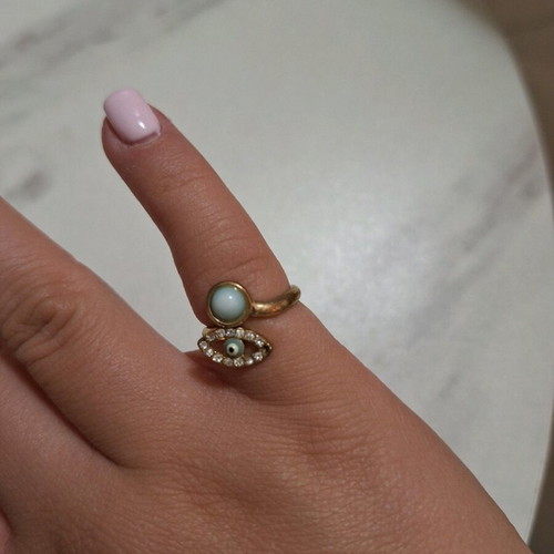 Ring adjustable size open for little finger