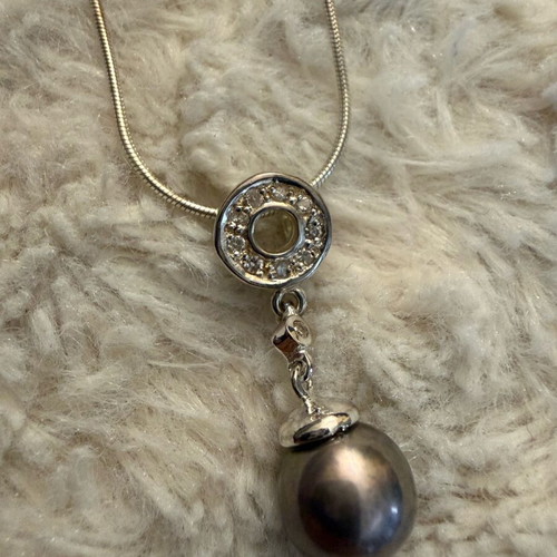 Silver jewelry set with Quo Vadis pearls new