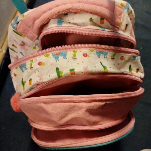 Must school backpack used with wheels and three pockets