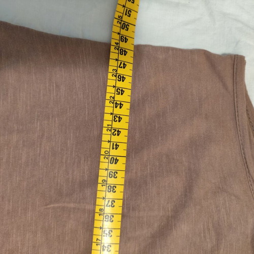 Women's beige maco top, like new, short front long back