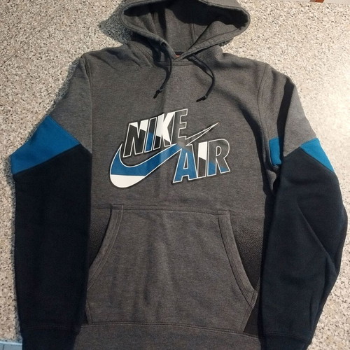 Nike hoodie, medium, grey and blue