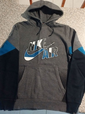 Nike hoodie, medium, grey and blue