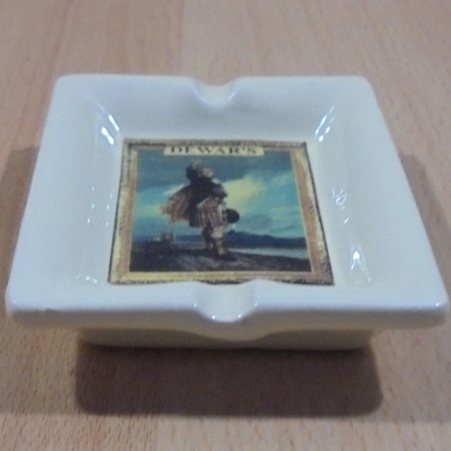Dewar's Scotch Whisky old promotional ceramic ashtray used