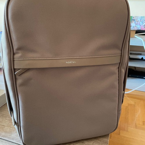 Norton backpack bag new, beige and gray