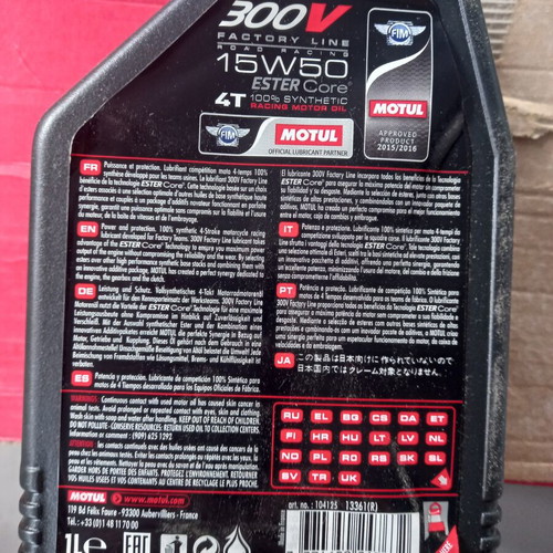 Motul 300V 15W50 pack of 3 x 1L new