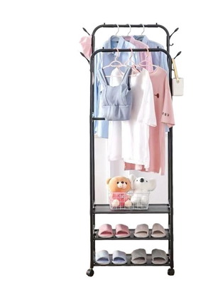 Double black shoe rack hanger new with wheels