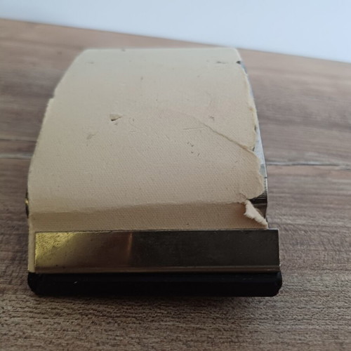 Ink Blotter used office accessory with glass and nickel metal