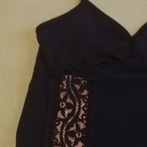Lace detail black camisole top like new, size S