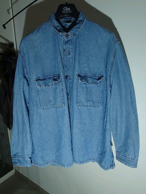 Zara denim shirt used, blue, size large loose fit