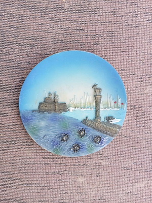 Κεραμικό διακοσμητικό ροδιτικό κρεμαστό μεταχειρισμένο