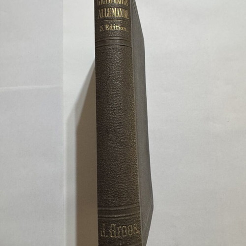 Vintage Grammaire Allemande by Émile Otto 1872, like new