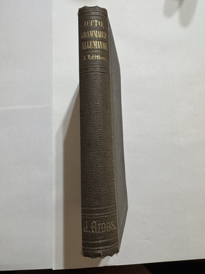 Vintage Grammaire Allemande by Émile Otto 1872, like new