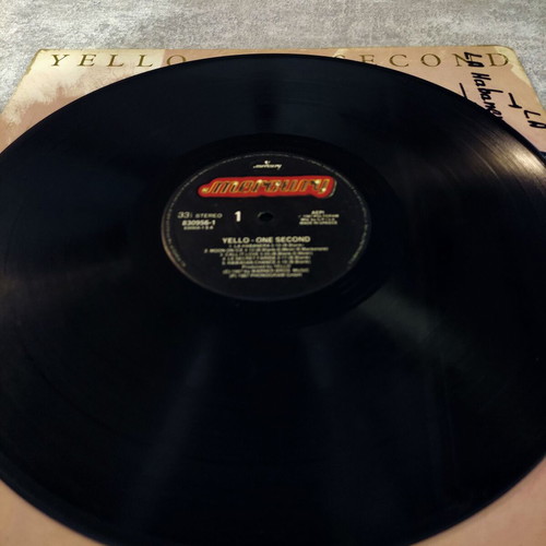 Yello One Second LP vinyl album used, electronic music 1987
