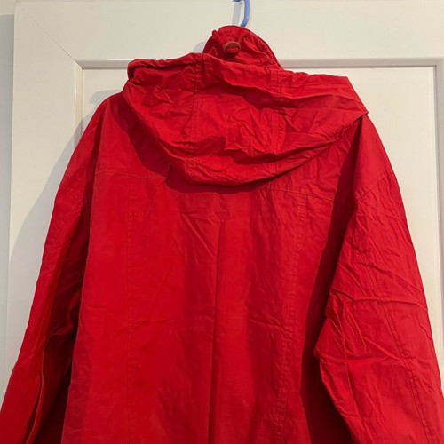 Zara Trafaluc red hooded rain jacket used size M